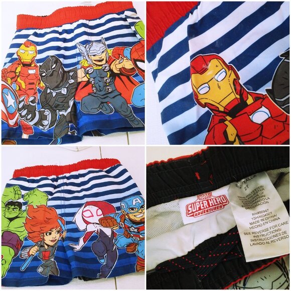 Bulk Lot(4) Boys 2T/3T Marvel Swim Short Mickey PJ-Bottoms Wonderkids LSL Top - Picture 3 of 11